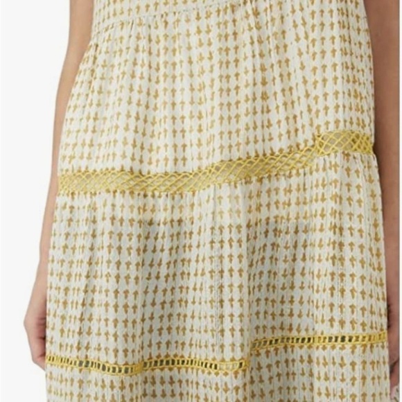 Free People Women’s Midnight Dance Printed Cotton Maxi Dress Light Grey XS - Picture 5 of 16